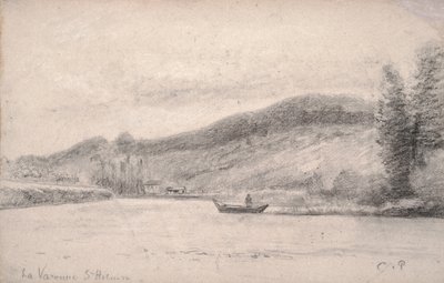 The Marne River at Varenne-Saint-Hilaire, 1863-65 by Camille Jacob Pissarro