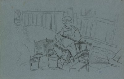 Tinker with His Tools by Camille Pissarro