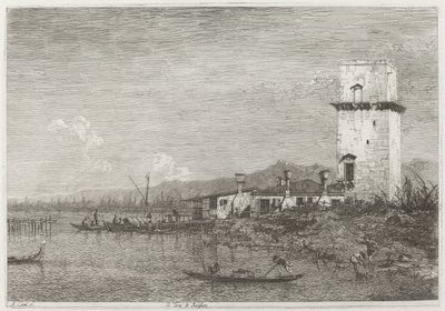 The Tower of Malghera by Canaletto