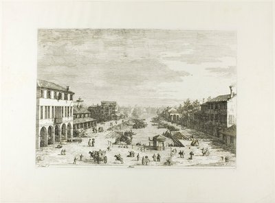 Mestre, from Vedute by Canaletto