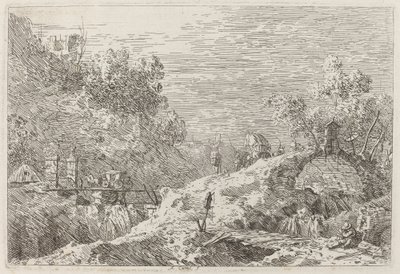 Mountain Landscape with Five Bridges by Canaletto