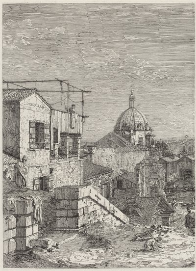 The House with the Inscription (Left) by Canaletto
