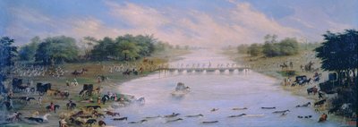 Crossing the Riachuelo River, Buenos Aires, Argentina by Candido Lopez