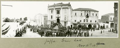 Jaffa Town Hall, 16th November 1917 by Capt. Arthur Rhodes