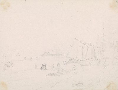 Sketch of a Beach Scene, Hastings by Capt. Thomas Hastings