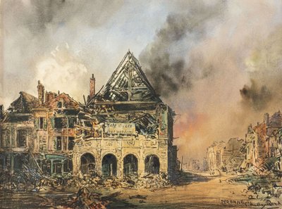 Peronne, c.1914-18 by Captain Edward Henry Handley Read