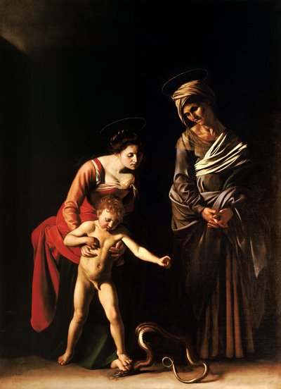 Madonna and Child with St. Anne by Michelangelo Merisi da  Caravaggio