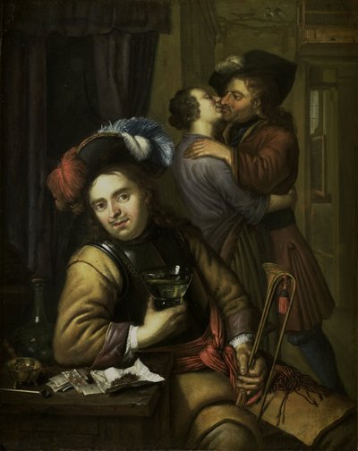 Soldier Scene by Carel de Moor (II) (attributed to)