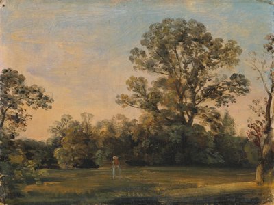 Forest Landscape with Castle by the Water by Carl Blechen