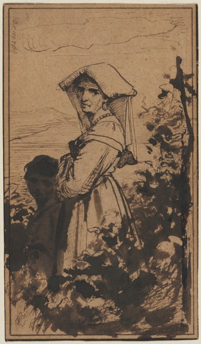 Standing Woman and Child by Carl Bloch (Danish