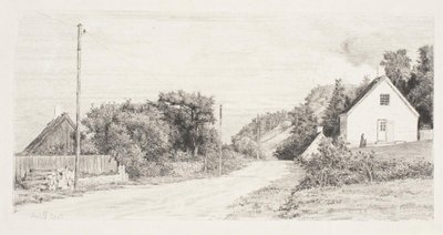 The Road Between the Houses by Carl Bloch