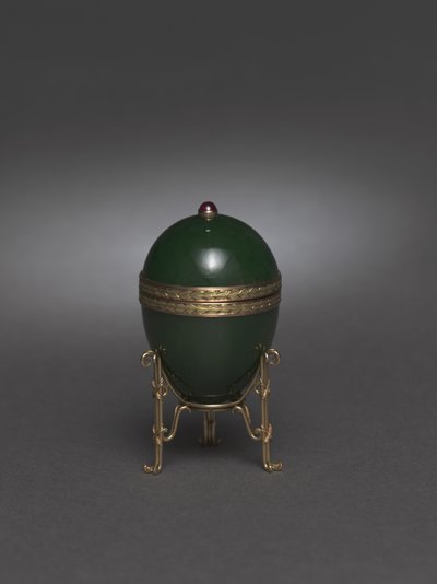 Jade Egg with Stand by Carl Fabergé