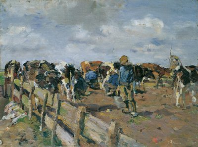 Milking the Cows by Carl Fahringer