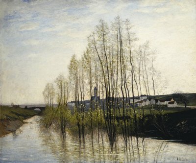 River Landscape, Champagne by Carl Fredrik Hill