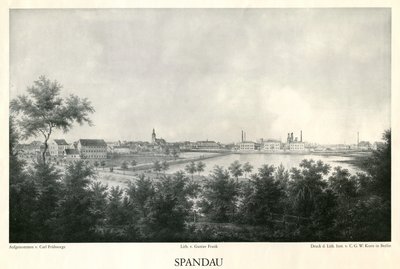 City View of Spandau around 1860 by Carl Frühsorge