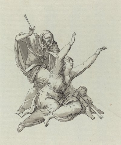 Death Stalking a Woman by Carl Gotthard Langhans