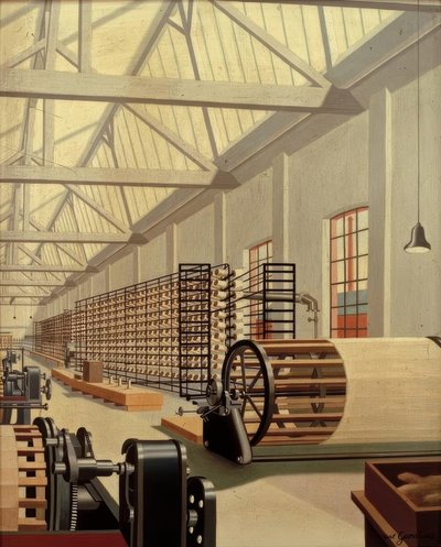Preparation Room (Weaving) by Carl Grossberg