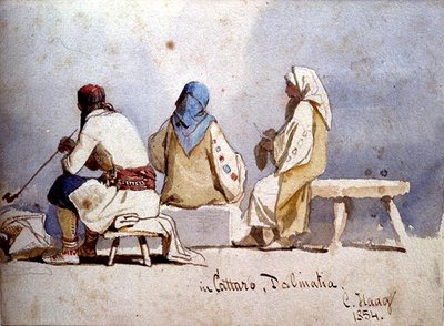 Montenegrin People at Cattaro, Dalmatia by Carl Haag