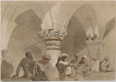 Pipe Smokers, Jerusalem by Carl Haag