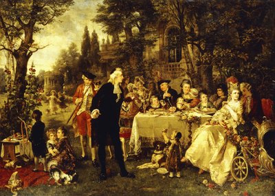 Wedding Party in the Garden of Fontainebleau by Carl Herpfer