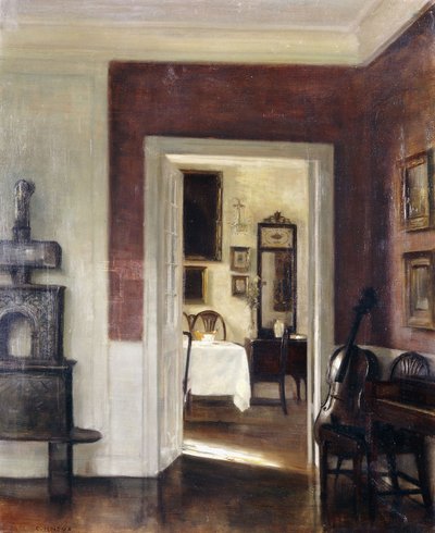 An Interior with a Cello by Carl Holsoe