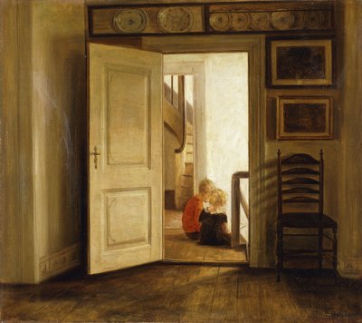 Children in an Interior by Carl Holsoe