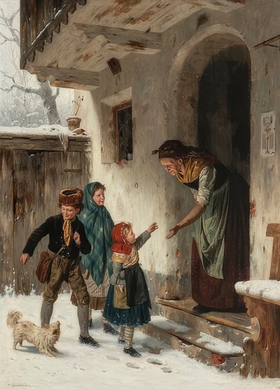 Winter Visit to Grandmother by Carl Kronberger