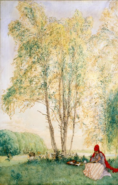Beneath the Birches by Carl Larsson