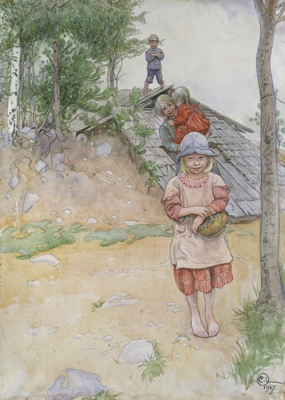 By the Cellar by Carl Larsson