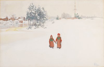 In the Snow by Carl Larsson