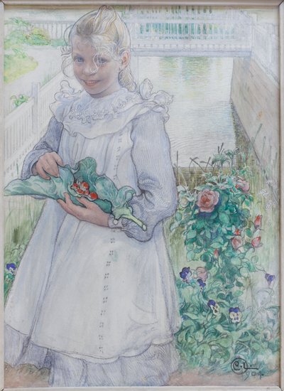 My Little Girl with Strawberries by Carl Larsson