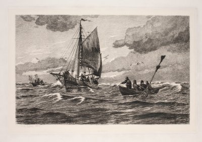 Fishermen at Sea by Carl Locher
