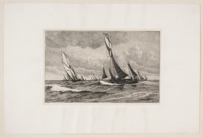 Fishing Cutters Setting Sail by Carl Locher