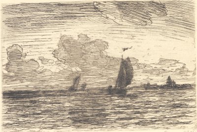 Marine with Ships Under Sail by Carl Locher