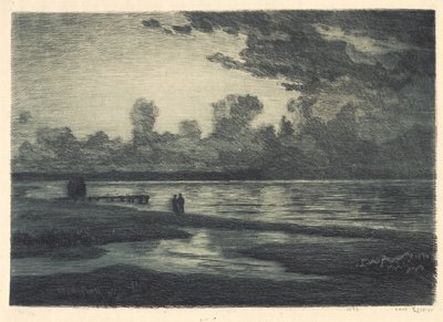 Summer Night at Hornbæk Beach by Carl Locher