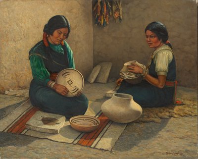 Hopi Pottery Painters by Carl Moon