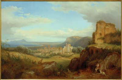C.Morgenstern, View of Terracina by Carl Morgenstern