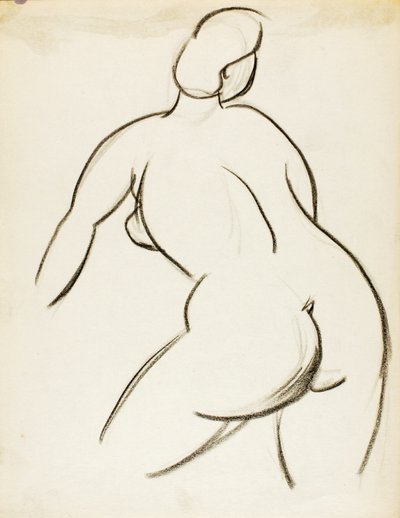 Female Nude, Back View by Carl Newman