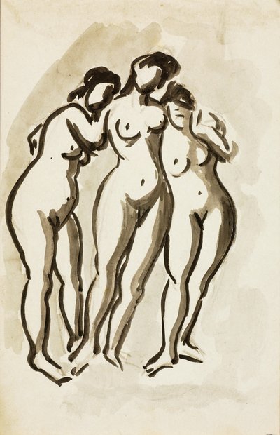 Group of Three Female Nudes by Carl Newman