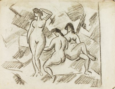 Group of Three Female Nudes by Carl Newman