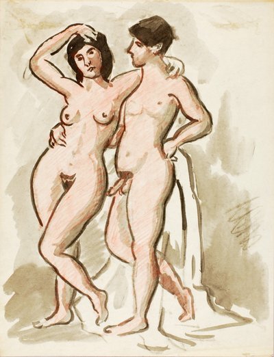 Male and Female Nude by Carl Newman