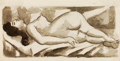 Reclining Female Nude by Carl Newman