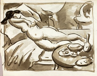 Reclining Female Nude by Carl Newman