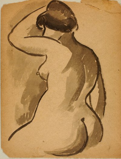 Seated Female Nude by Carl Newman