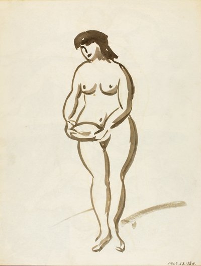 Standing Female Nude by Carl Newman