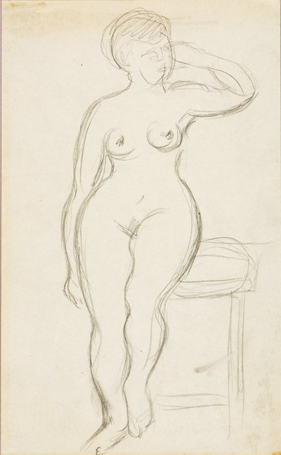 Standing Female Nude by Carl Newman