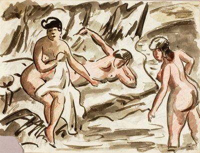 Three Female Nudes by Carl Newman