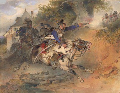 The Foraging Hussar by Carl Schindler