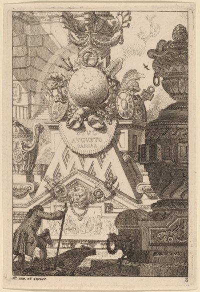 Fantasy of an Antique Trophy to Augustus by Carl Schütz