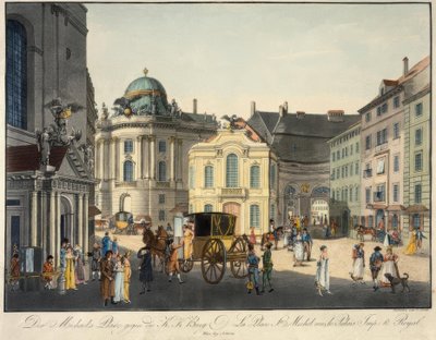 Michaelsplatz towards the Imperial Palace by Carl Schütz